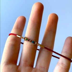 Red Rainbow Bar Bracelet